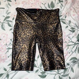 SPANX Leopard Print Bike Shorts